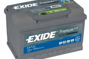 АКБ 6СТ-72 R+ (пт720) (необслуж) (низкий) Premium Exide