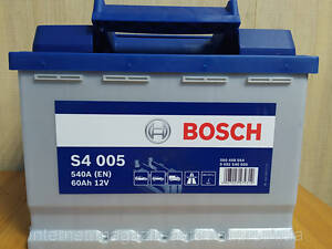 АКБ BOSCH для авто, 60AH, 540En, R+ S4-серия (бортик) Bosch 0092S40050