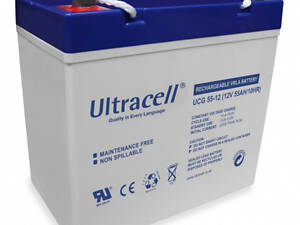 АКБ Ultracell UCG55-12 12V/55Ah (стаціонарна) GEL