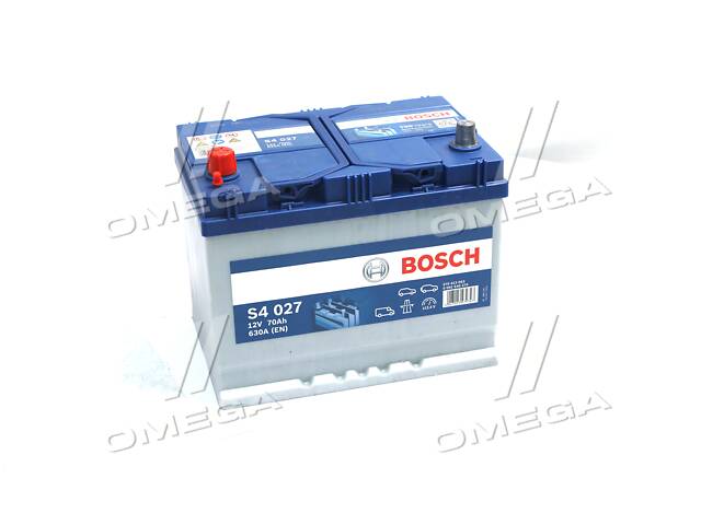Аккумулятор 70Ah-12v BOSCH (S4027) (261x175x220),L,EN630(Азия)
