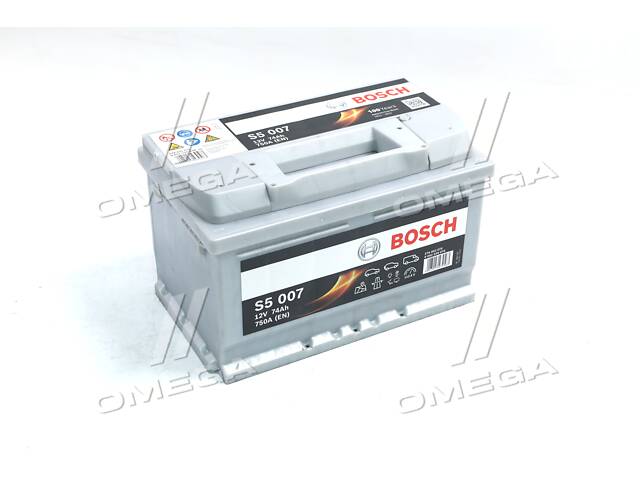 Аккумулятор 74Ah-12v BOSCH (S5007) (278x175x175),R,EN750