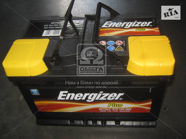 Аккумулятор 74Ah-12v Energizer Plus (278х175х190), R, EN680