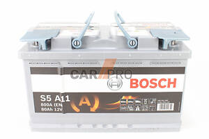 Аккумулятор, BOSCH S5 AGM 80Ah/800A (R+, 315x175x190)