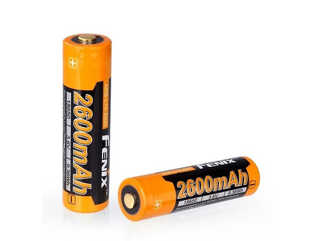 Аккумулятор 18650 Fenix 2600 mAh Li-ion (Черно-желтый) - Фото 3