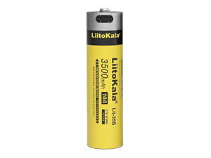 Аккумулятор 18650 LiitoKala Lii-35S Li-ion 3500mAh 3.7V Type-C (Желтый)