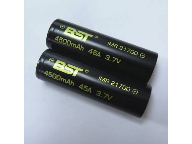 Аккумулятор 21700 45A BST 3.7V 4500mah (Черный) - Фото 5
