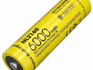 Аккумулятор 21700 Nitecore NL2160 6000mAh Li-Ion (Желтый)
