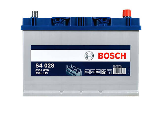 Акумулятор автомобільний BOSCH (S40 280) (D31) Asia 95Ah 830A R+ н.к.