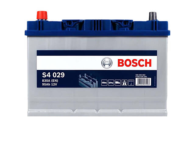 Акумулятор автомобільний BOSCH (S40 290) (D31) Asia 95Ah 830A L+ н.к.