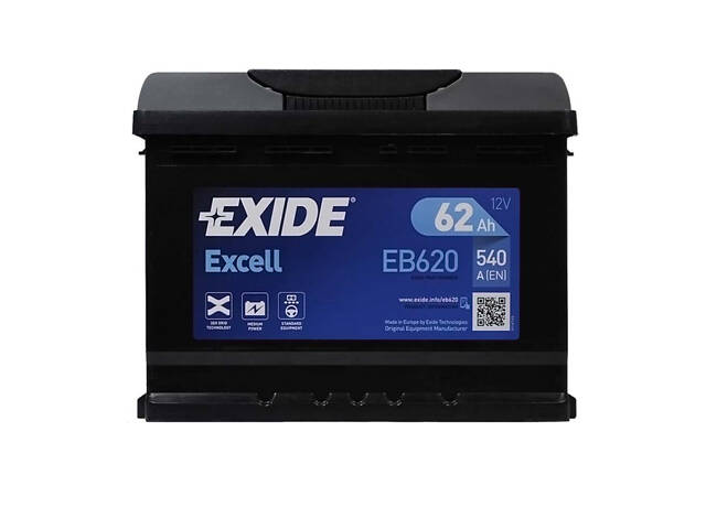 Автомобільний акумулятор EXIDE Excell 62Аh 540Ah R+