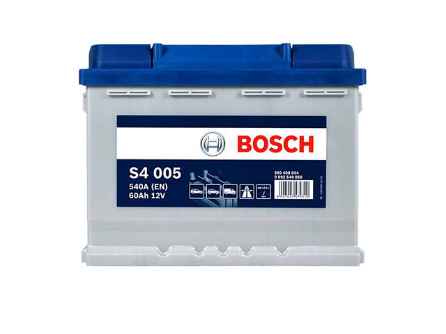 Аккумулятор автомобильный BOSCH (S40 050) (L2) 60Ah 540A R+