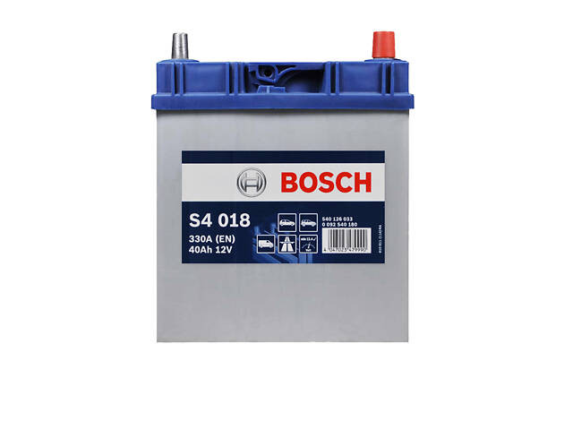 Аккумулятор автомобильный BOSCH (S40 180) (B19) Asia 40Ah 330A R+