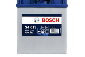 Аккумулятор автомобильный BOSCH (S40 190) (B19) Asia 40Ah 330A L+