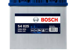 Акумулятор автомобільний BOSCH (S40 250) (D23) Asia 60Ah 540A L+