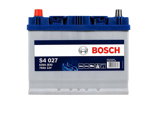 Акумулятор автомобільний BOSCH (S40 270) (D26) Asia 70Ah 630A L+ н.к.