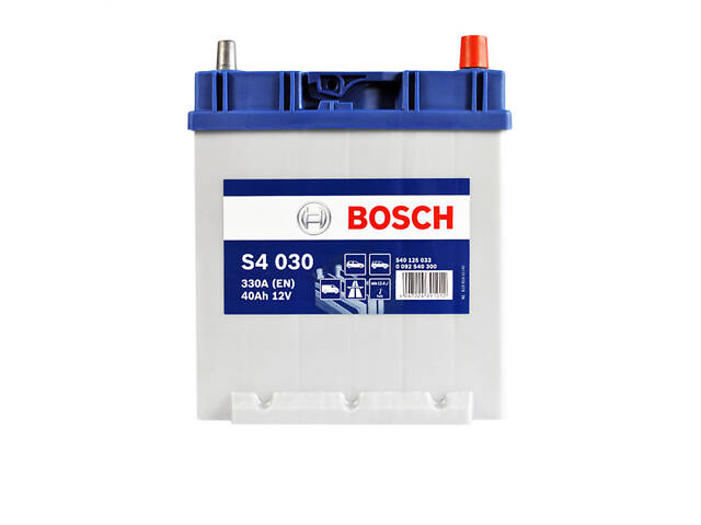 Акумулятор автомобільний BOSCH (S40 300) (B19) Asia 40Ah 330A R+ н.к.