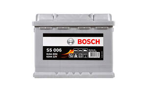 Аккумулятор автомобильный BOSCH (S50 060) (L2) 63Ah 610A L+