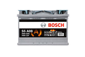 Акумулятор автомобільний BOSCH AGM (S5A 080) (L3) 70Ah 760A R+