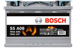 Автомобільний акумулятор BOSCH AGM (S5A 080) (L3) 70Ah 760A R+