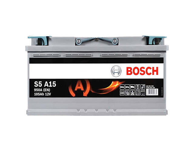 Аккумулятор автомобильный BOSCH AGM (S5A 150) (L6) 105Ah 950A R+