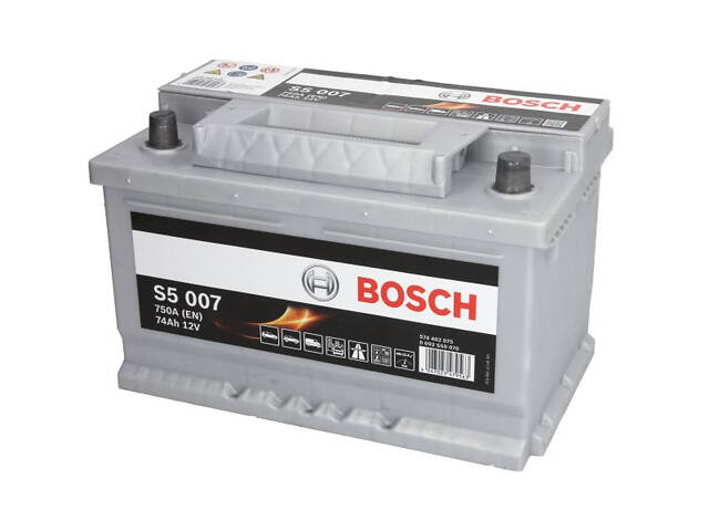 Аккумулятор автомобильный Bosch S5 74ah 750A (R+)
