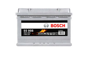 Аккумулятор автомобильный BOSCH S5 77Ah 780A R+ (S50 080) (L3)