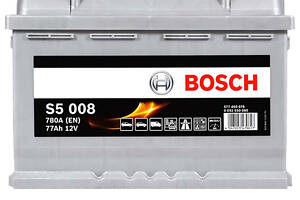 Аккумулятор автомобильный BOSCH S5 77Ah 780A R+ (S50 080) (L3)