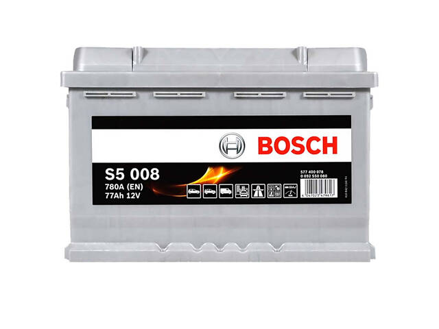 Аккумулятор автомобильный BOSCH S5 77Ah 780A R+ (S50 080) (L3)