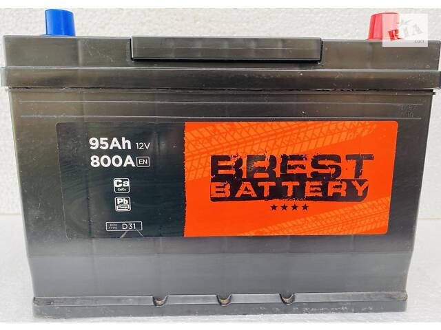 Автомобільний акумулятор BREST Battery Asia 95Ah/800A R+. (Брест Бетарі) Автомобільний АКБ(Білорусь)