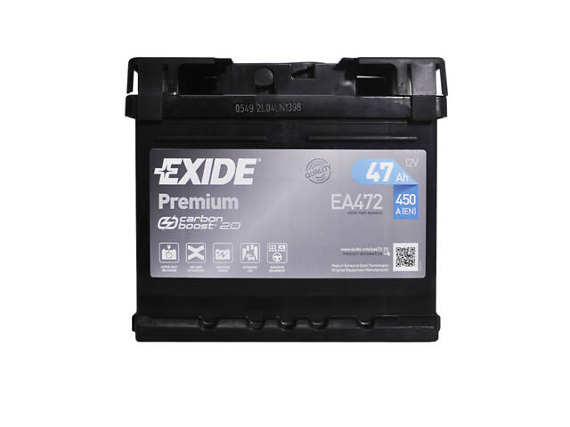 Аккумулятор автомобильный EXIDE Premium 47Аh 450A R+