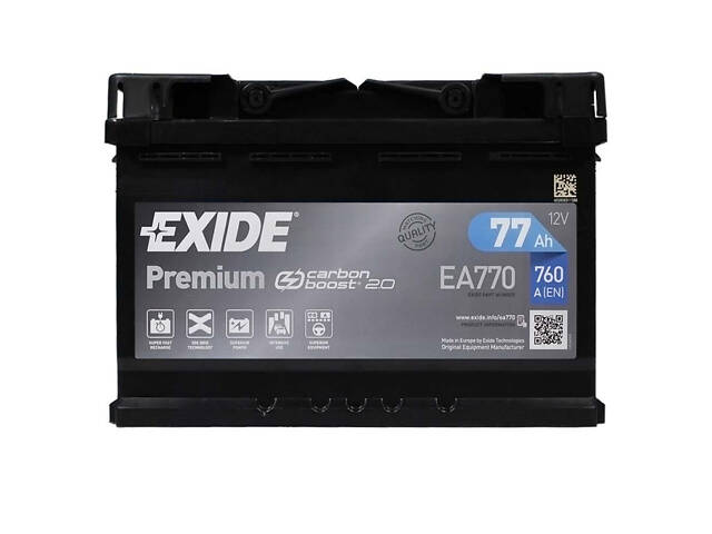 Аккумулятор автомобильный EXIDE Premium 77Аh 760A R+