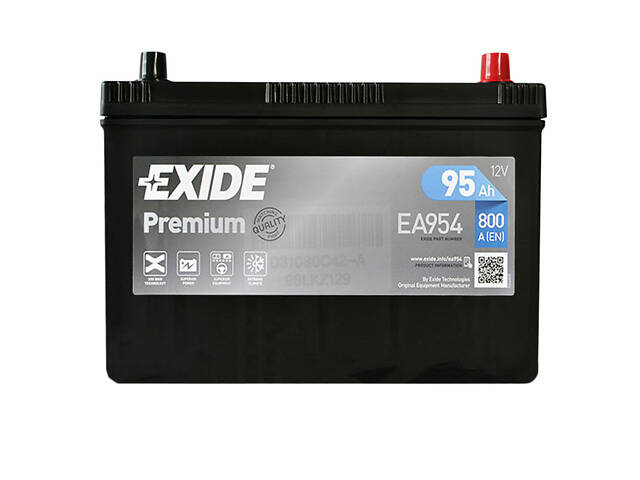 Автомобільний акумулятор EXIDE Premium Asia (D31) 95Аh 800A R+