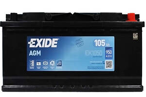 Акумулятор автомобільний EXIDE Start-Stop AGM 105Аh 950A R+ (L6)