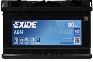 Аккумулятор автомобильный EXIDE Start-Stop AGM 80Аh 800A R+