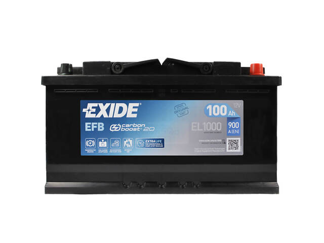 Автомобільний акумулятор EXIDE Start-Stop EFB 100Аh 900A R+