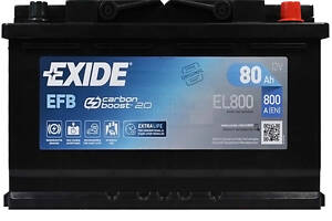 Автомобільний акумулятор EXIDE Start-Stop EFB 80Аh 800A R+