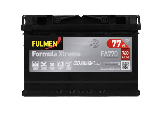 Аккумулятор автомобильный FULMEN Formula Xtreme (L3) 77Ah 760A R+