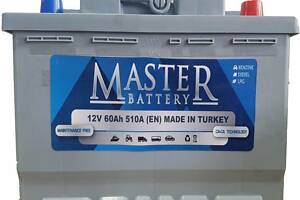 Аккумулятор автомобильный MASTER 6СТ-60 АзЕ 510A Турция