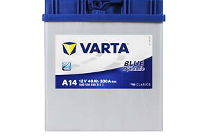 Акумулятор автомобільний VARTA Blue Dynamic Asia (A14) 40Ah 330А R+ (B19 т. к.)