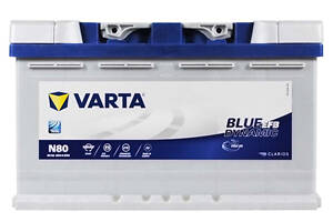 Акумулятор автомобільний VARTA Blue Dynamic EFB (N80) 80Ah 800A R+ (L4)