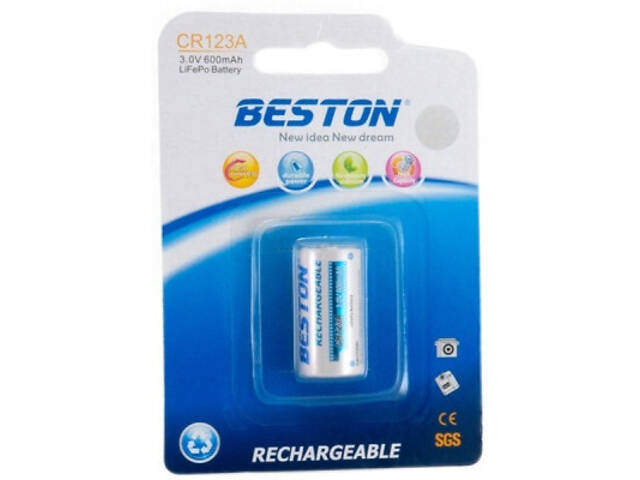 Акумулятор Beston CR123A (16340) 600mAh Lithium (AAB1844) - Фото 1