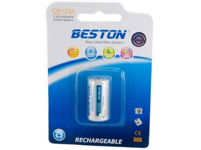 Акумулятор Beston CR123A (16340) 600mAh Lithium (AAB1844) - Фото 2