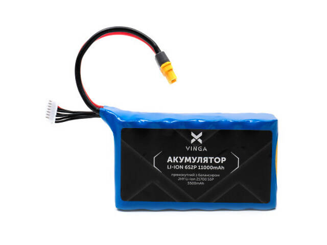 Аккумулятор для дрона Vinga Li-ion 6S2P 11000mAh з балансувальним дротом (JHY Li-Ion 21700 5500mAh) (V6S2P-11000MAH) - Фото 1