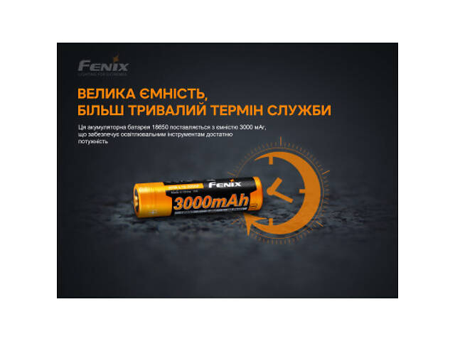 Акумулятор Fenix 18650 3000 mAh (ARB-L18-3000P) - Фото 8