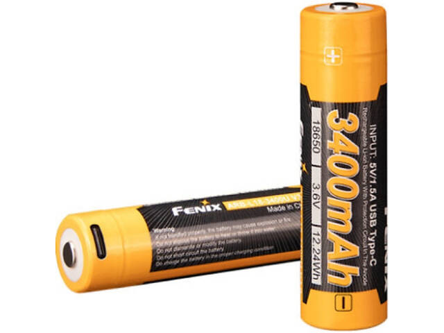 Акумулятор Fenix 18650 (3400 mAh) Type-C (ARB-L18-3400U-V30) - Фото 2