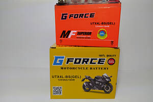 Аккумулятор GForce МОТО UTX4L-BS GEL 12V 4Ah