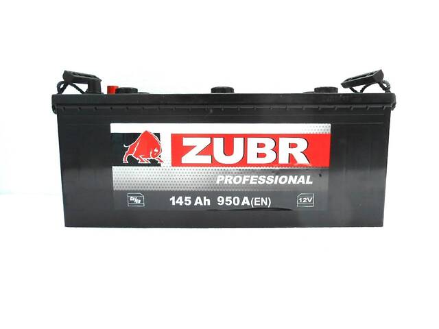 Аккумулятор грузовой ZUBR Professional 6СТ-145 Ач 950A Беларусь