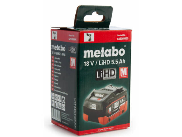 Аккумулятор к электроинструменту Metabo LIHD 18V, 5.5Ah, 0.98кг (625368000) - Фото 4