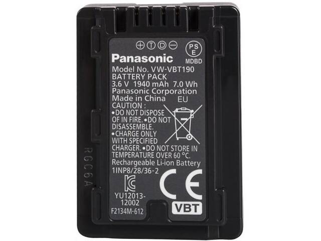 Акумулятор до фото/відео Panasonic VW-VBT190E-K - Фото 3