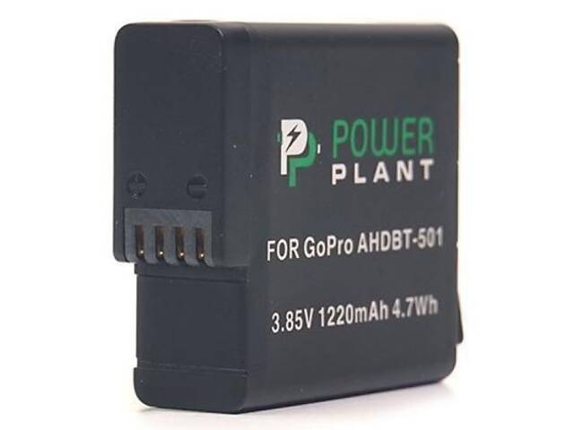 Акумулятор до фото/відео PowerPlant GoPro AHDBT-501 1220mAh (CB970124) - Фото 2